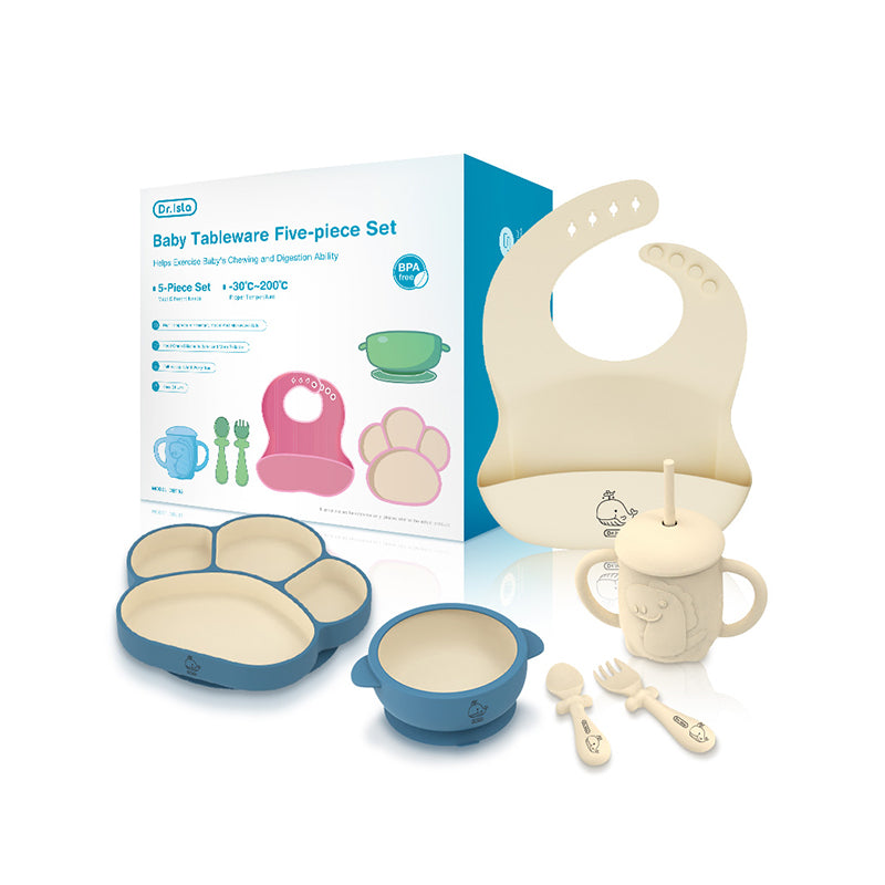 Silikon babyporslin 5-delat set