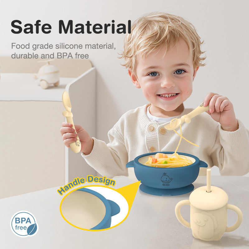 Silikon babyporslin 5-delat set